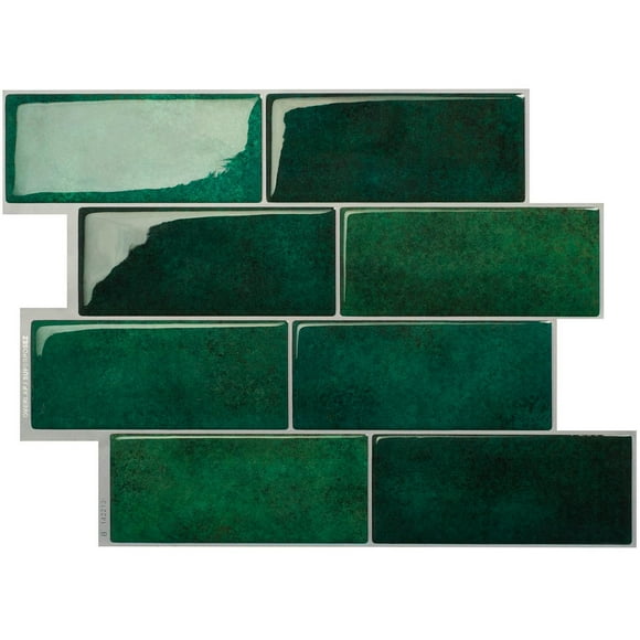 Smart Tiles Tuiles autocollante murale, Metro Fiona, Pqt-4, 11.56in x 8.38in