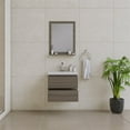 thumbnail image 5 of Alya Bath Paterno 24" Modern Wood Wall Mounted Bathroom Vanity in Gray, 5 of 7