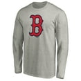 thumbnail image 2 of Men's Heather Gray Boston Red Sox Official Team Logo Long Sleeve T-Shirt, 2 of 3