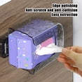 thumbnail image 4 of 2Pack Kitchen Wipes Storage Box,Wall Mounted Tissue Box,No Punching Wall-Mounted Tissue Holder for Bathroom, Refillable Wipes Container Box,Clear Tissue Wipes Dispenser,Non-Slip, 4 of 5
