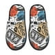 thumbnail image 1 of Fotbe French Food Pantuflas Peludas para Mujer con Estampado, Zapatillas de Peluche, Zapatos de Invierno para Casa, Uso Interior y Exterior-Medium, 1 of 8