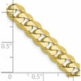 thumbnail image 5 of 10K Yellow Gold 6.75mm Flat Beveled Curb Chain (20 X 6.75) Made In South Africa 10fbu180-20, 5 of 5