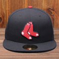 thumbnail image 2 of [STOCK Listo] M.L.B Gorra Plana Hombre Rojo Sox Béisbol 5.9 . Sombrero De Mujer F.I.F.T.Y Totalmente Cerrado N.E.W.E.R.A, 2 of 3