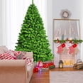 thumbnail image 2 of Topbuy Flocked Christmas Tree in Green Color 7.5FT Verdant Realistic Hinged Xmas Tree W/ 1404 Branch Tips, 2 of 10