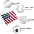 thumbnail image 6 of nygtbtfer American USA Flag Waving in The Air Red Blue White Farmhouse Decor Family Decoration Sign  Linen Home Decorative Throw Pillow Case Cushion Cover Sofa Couch,  White, 6 of 7