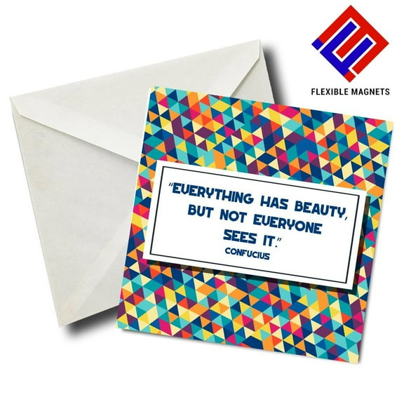 Confucius Inspirational Quote Magnet for refrigerator. Great Gift! By Flexible Magnets