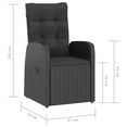 thumbnail image 4 of vidaXL 9 Piece Outdoor Dining Set with Cushions Poly Rattan Black, 4 of 5