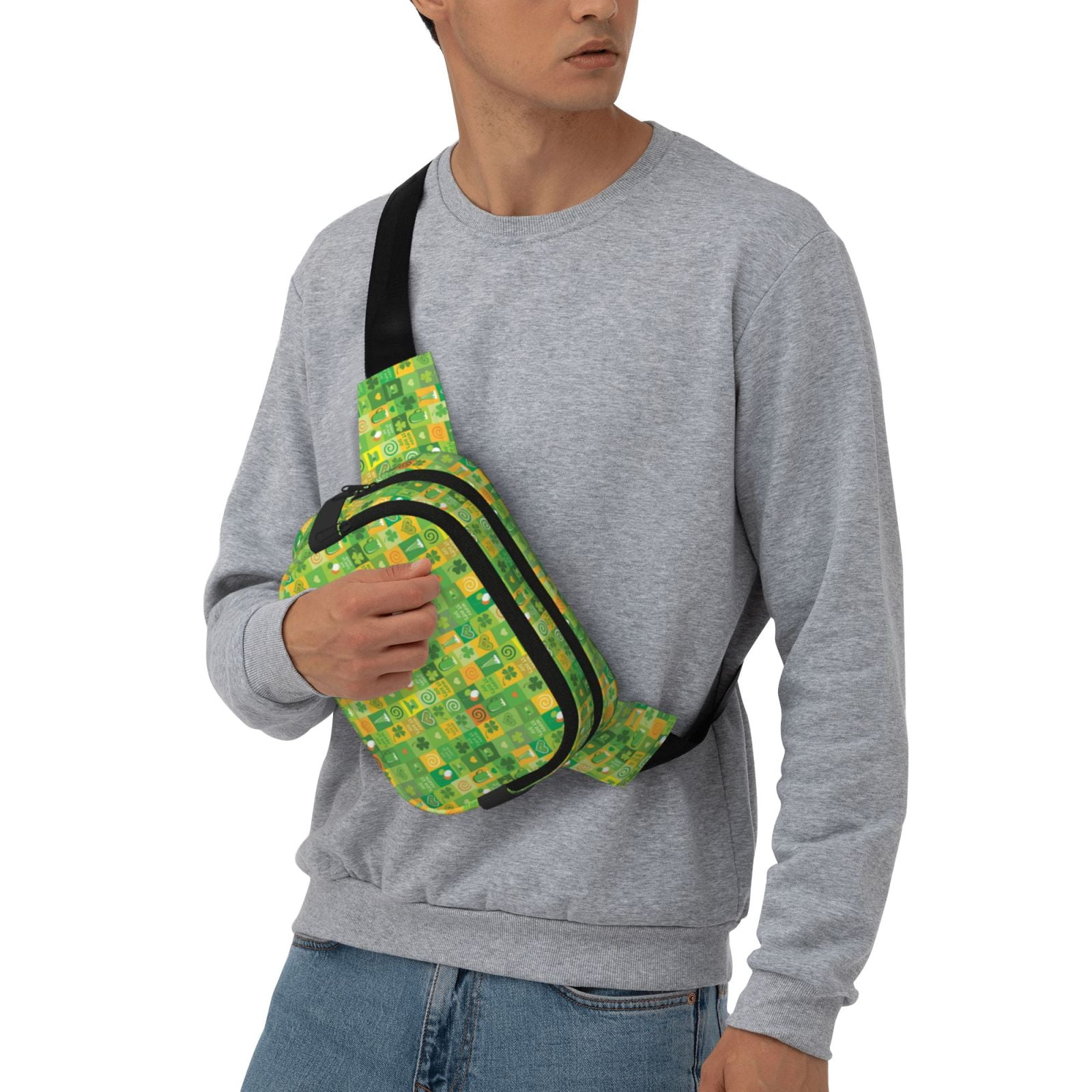Hirioo St. Patrick's day for Double Layer Waist Bag Adjustable Fanny Pack For Travel Running Hiking