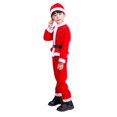 thumbnail image 3 of BULLPIANO Boys Christmas Santa Clothes, 3Pcs Children's Velvet Santa Claus Costume Fancy Party Suit, 4-12 Years, 3 of 7