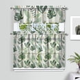 thumbnail image 2 of Boho Rustic Curtains 36 Inch Short - 3 Panel Vintage Wildflower Farmhouse Set with Blooming Botanicals, Rod Pocket, 2 of 5