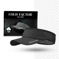 Cold Factor UPF 50  Sports Sun Visor for Men & Women – Lightweight, Packable, Quick-Dry Hat for Running, Tennis, Golf – Black​