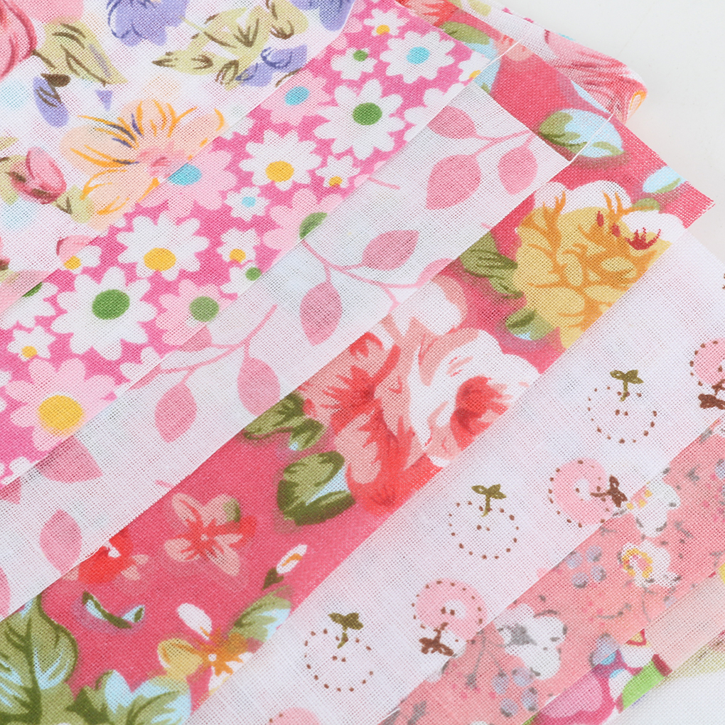 7pcs/set Cotton Fabric For Sewing Quilting Patchwork Home Textile Pink Series Tilda Doll Body Cloth,25*25CM - image 2 of 6