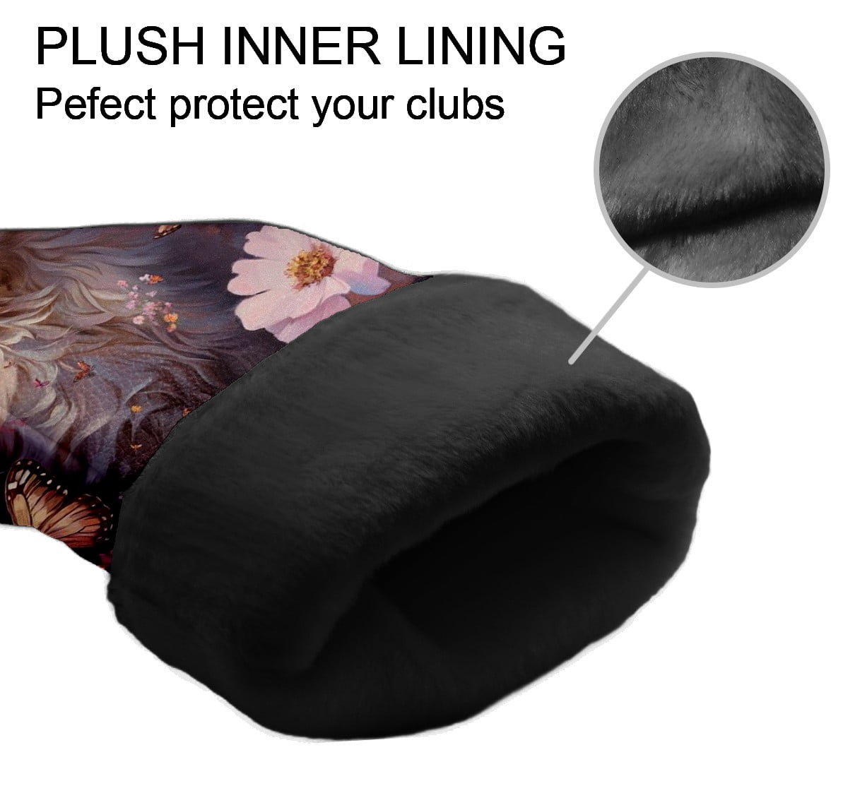Golf Club Head Covers - Dream Cat Design, PU Leather, Waterproof, Fits Fairway Woods/Hybrid, Unisex, Fits Most Brands