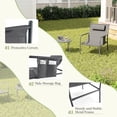 thumbnail image 6 of Gymax 3 Piece Patio Set Outdoor Table & Chairs Bistro Set Small Front Porch Balcony Furniture, 6 of 10