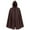 Brown, variant on Zylarhe Mens Hooded Cape Shawl Robe Old Men Warm Jacket Hooded