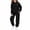 #01 Black 【Mix, Match & Rotate: Stock Up on Daily Colors】, variant on Toddler Kids 2-Piece Fleece Lined Tracksuit Set, Hooded Pullover Sweatshirt With Heart Print & Drawstring Jogger Pants, Casual Sportswear | CSEONE