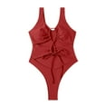 thumbnail image 4 of Swim Dress Tummy Control One Piece Swimsuit Women Mesh 1 Piece Swimwear Push Up Padded Bikini Swimsuit Training Athletic Swimwear Sport Shirred Tank Swimwear Vintage Bathing Suits, 4 of 4
