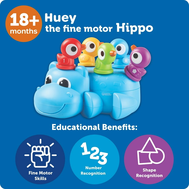 Learning Resources Huey The Fine Motor Hippo, Counting and Color