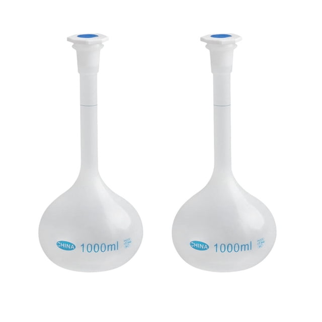 MasteelfCA 2pcs 100ml Volumetric Flask Laboratory Supplies Multi-functional Plastic Bottles Capacity Dispenser for Home Laboratory