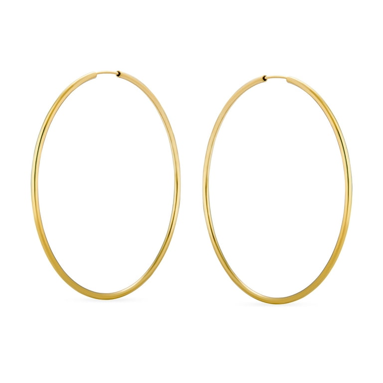 2 Inch Endless Thin Hoop Earrings