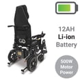 thumbnail image 2 of ComfyGO Fauteuil Roulant Électrique, Fauteuils Roulants Pliants Légers, Fauteuil Roulant Motorisé, Capacité Maximale de 286 Lb, Siège de 18 Pouces, 2 of 6