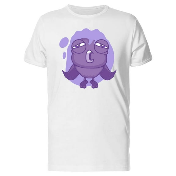 Sad Cartoon Owl  T-Shirt Men -Image by Shutterstock, Male Small