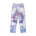 thumbnail image 2 of Vsdgher Round Snow Merry Christmas Print Mens Pajama Pants Sleep & Lounge Pants, PJ Bottoms With elastic waistb and Pockets, 2 of 5