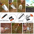 thumbnail image 3 of Garden Tool Set Stainless Steel Heavy Duty Gardening Tool Set with Storage Tote Bag Non-Slip Rubber Grip Outdoor Hand Tools Ideal Garden Tool Kit Gifts, 3 of 7