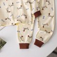 thumbnail image 4 of NOLDARES Toddler Boy Fall Winter Clothes Crewneck Sweatshirt and Pants Sets(M252-Brown), 4 of 5