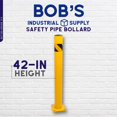 thumbnail image 2 of BISupply Bolt Down Safety Bollard Post 1pk - 42in Yellow Pipe Parking Barrier, 2 of 2