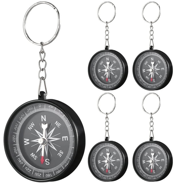 KAKOWELY Compass Key Chain 12PCS Pirate Compass with Keychain Compass Key Chain Key Ring Bag Pendant Handbag Jewelry Children Gifts1.77"X1.77"X0.39"