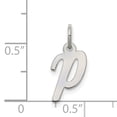 thumbnail image 4 of Sterling Silver Small Script Initial Letter P Charm, 4 of 4