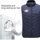 thumbnail image 5 of Chaquetas y abrigos casuales sin mangas y sin capucha, de talla grande, para hombre y mujer. Chaqueta térmica de invierno para mujer., 5 of 6