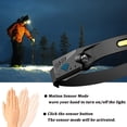 thumbnail image 4 of Linterna frontal LED impermeable y recargable por USB, linterna frontal ligera con sensor de movimiento para correr, pescar, hacer senderismo y andar en bicicleta., 4 of 5