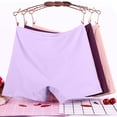 thumbnail image 2 of asdoklhq Bamboo Underwear Women Incontinence Underwear Boxer Briefs 3PC Women's Plus Size XL-6XL Solid Color High Waist Leak Proof Cotton Short Underwear Shorts Purple XL, 2 of 5