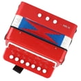 thumbnail image 3 of Acordeón pequeño de 7 teclas y 2 bajos para niños, instrumento musical educativo, juguete rítmico (rojo), 3 of 14