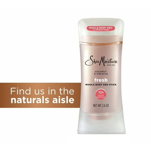 SheaMoisture Whole Body Deodorant Stick for Women Fresh, Aluminum Free & No Baking Soda, 2.6 oz