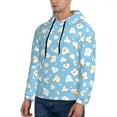 thumbnail image 3 of Wukai Blue Popcorn Print Men Hoodies Fleece Sweatshirts Long Sleeve Sweaters Pullover Fall Outfits Winter Clothes-XX-Large, 3 of 7