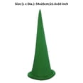 thumbnail image 3 of TiaoBug Christmas Elf Hat Dwarf Hat Long Pointed Witch Hat Storybook Character Costumes Green One Size, 3 of 3