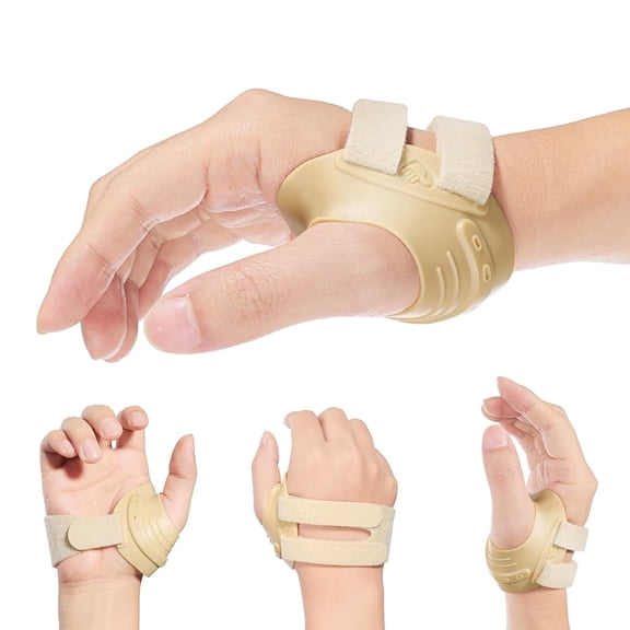 CMC Thumb Brace - Comfortable Thumb Splint for CMC Joint Pain Relief and Support, Osteoarthritis, Tendonitis, Arthritis, CMC Joint Thumb Arthritis Brace for Women Men (Right Hand, Medium, Beige)