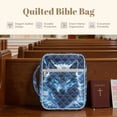 thumbnail image 4 of FOR U DESIGNS Wolf Pattern Bible Case Handbag with Handle Quilted Bible Holder Case Bible Journaling Supplies Bible Carrier Tote Bag for Bible Study/Daily Use, 4 of 7