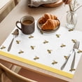 thumbnail image 3 of Spring Animals Placemats Set of 2, Watercolor Funny Bee Rustic Farmhouse White Non-Slip Place Mats Washable Table Mats for Kitchen Dining Table Decorations Indoor/Outdoor, 3 of 9