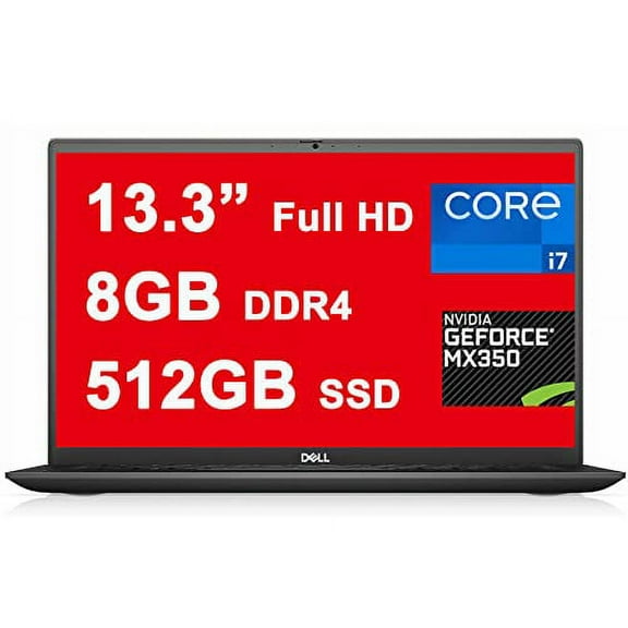 Dell Vostro 5000 5301 Laptop I 13.3 inch Full HDAnti-Glare I 11th Gen Intel 4-Core i7-1165G7 I 8GB DDR4 512GB SSD I GeForce MX350 2GB Graphic I Backlit Fingerprint USB-C HDMI Win10 Dune