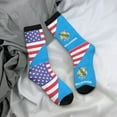 thumbnail image 7 of Women Colorful Crew Socks America Oklahoma Flag Novelty Fun Socks For Mens, 7 of 7