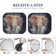 thumbnail image 6 of Sikiie Elephant in Smoke Print Foldable Car Windshield Sun Visor, Car Window Sunshade Suitable for Sedan, SUV and Truck Car Accessories-Large, 6 of 6