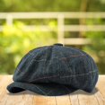 thumbnail image 5 of KDSJSXW Hat For Men Hat Men'S English Vintage Newspaper Kids' Hat Classic Plaid Driver Hat Artist Hat Hats Men (Blue,One Size), 5 of 8