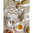 thumbnail image 4 of Brown Pine Leaves Kitchen Dish Towels for Drying Dishes Set of 2, Abstract Art Geometric Gray Plaid Waffle Weave Microfiber Hand Tea Bathroom Towels Quick Dry & Absorbent Towel 15.7x23.6, 4 of 7