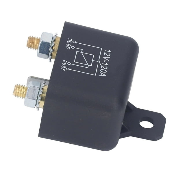 Starter Solenoid, PC Shell Brass Coil High Starting Power Car Starter Relay 4 Pins 12V Normally Open For Lawn Mower