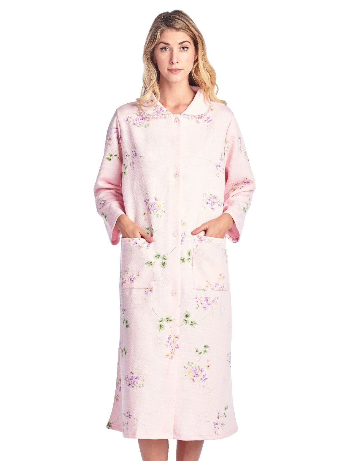 Casual Nights Women's Long Quilted Robe House Dress