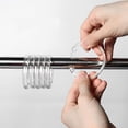 thumbnail image 4 of Transparent Plastic Shower Curtain Rings for Bathroom 24 Pieces Durable and Sturdy, 4 of 8